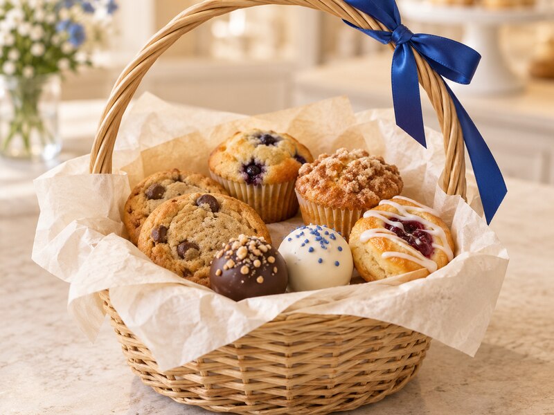 Small River Q’s pastry basket assortment