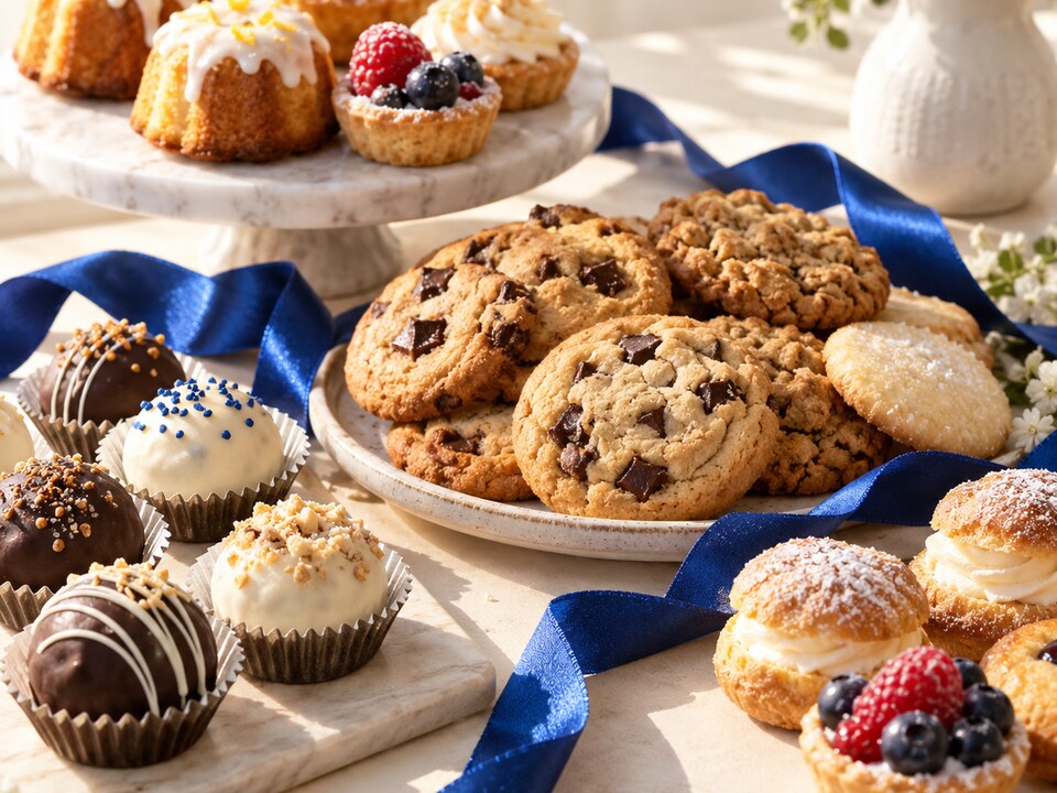 A cheerful assortment of baked treats given just because