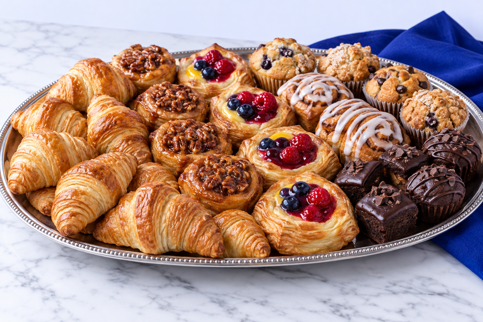 A River Q’s bakery box filled with fresh pastries